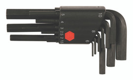 Wiha 35390 - Hex Metric L-Key Short Arm 9 Pc. Set