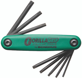 Bondhus 12632 - 8 Piece Torx Tip GorillaGrip Fold-up Tool - Sizes: T6-T25