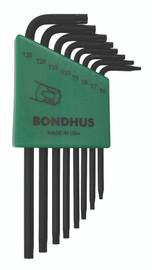Bondhus 31832 - 8 Piece Torx L-wrench Set, Long Arm - Sizes: T6-T25