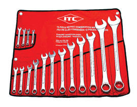 ITC 020216 - (ICW-16M) 16 PC Metric Combination Wrench Set