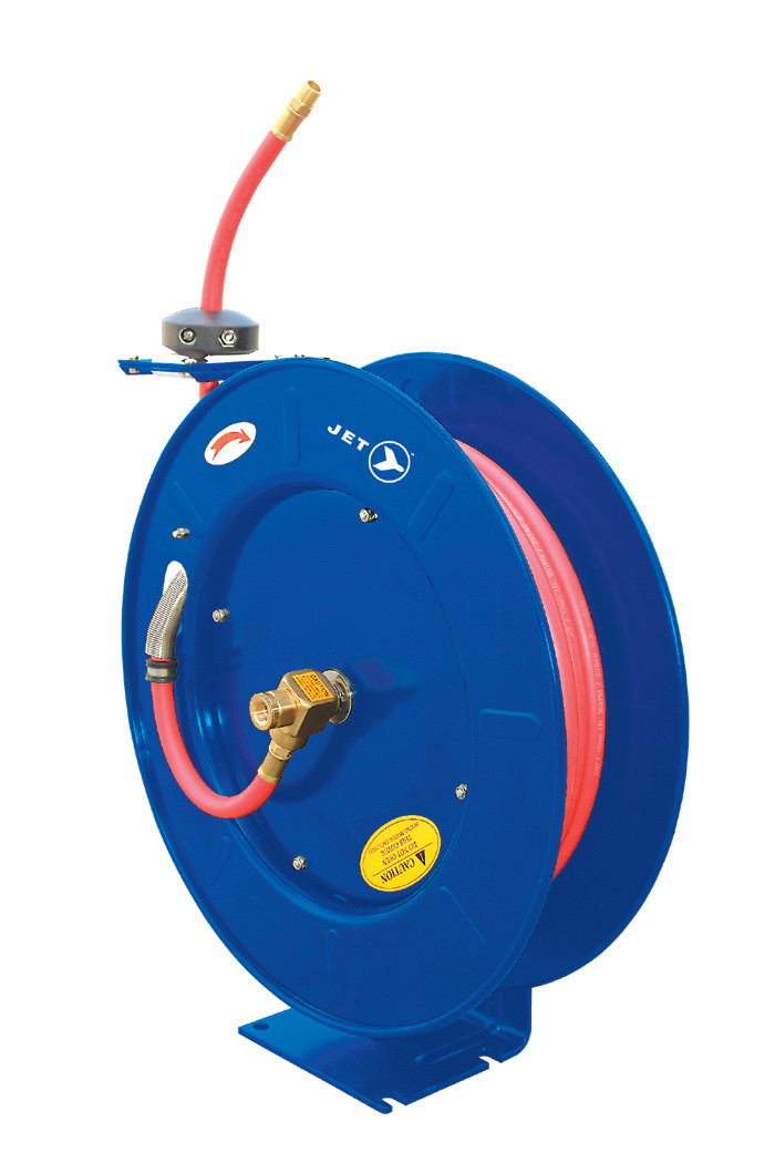Jet 391726 - (AW1250) 1/2 x 50' Retractable Air/Water Hose Reel - Heavy  Duty