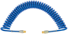 Jet 408123 - (APUB-1425) 1/4" x 25' Recoil Air Hose with Swivel Male Fittings and Protective Spring