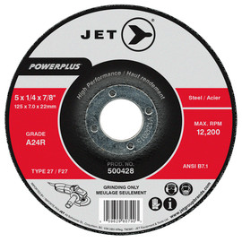 Jet 500432 - 6 x 1/4 x 7/8 A24R POWERPLUS T27 Grinding Wheel