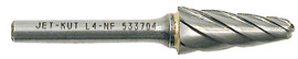 Jet 533704 - (L4-NF) 1/4" JET-KUT Taper Shape Bur (Radius End) - For Aluminum/Non-ferrous Materials