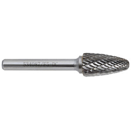 SD-6-D Canadian Tool and Supply 5/8-Inch Ball Shape Carbide Bur Double Cut 1/4-Inch Shaft