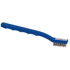 Jet 551167 - (3MPHSS) 3 Row Mini Stainless Steel Hand Wire Scratch Brush with Plastic Handle