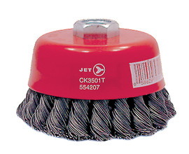 Jet 554207 - (CK3501T) 3-1/2 x 5/8-11NC Knot Twisted Cup Brush - High Performance
