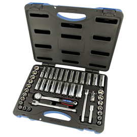 Jet 600241 - (SW3845C-6) 45 PC 3/8" DR S.A.E./Metric Socket Wrench Set - 6 Point