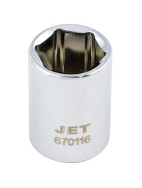 Jet 670107 - 1/4" DR x 7/32" Regular Chrome Socket - 6 Point