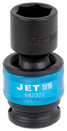 Jet 682318 - 1/2" DR x 9/16" Universal Regular Impact Socket - 6 Point