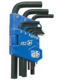 Jet 775114 - (JHK-9M) 9 PC Metric Short Arm Hex Key Set