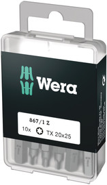 Wera 05072406001 - 867/1 Z Tx 10 X 25 Mm Diy-Box Bits For Torx Socket Screws Diy-Box