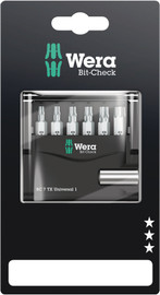Wera 05073404001 - Bit-Check 7 Tx Universal 1 Sb Bits For Torx Screws + Bitholder