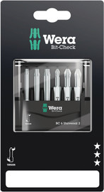 Wera 05073638001 - Bit-Check 6 Universal 2 Sb Bits For Ph/Pz/Tx Screws