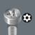 TORX® tools with a borehole prevent the unauthorised unfastening of safety screws. The screws contain a pin that protrudes into the drive profile so that normal" TORX® tools cannot be used. This pin fits into the borehole of TORX® BO tools allowing safety screws to be unfastened.