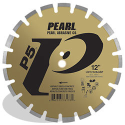 Pearl LW1212AGSP - 12 X .125 X 1, 20MM P5 Asphalt & Green Concrete Segmented Blade, 12MM Rim