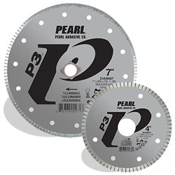 Pearl DIAM004 - 4 X .060 X 20MM, 5/8 P3 Tile & Marble Blade, 5MM Rim