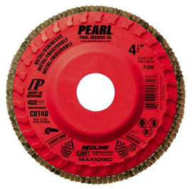 Pearl MAX4560CBT - 4-1/2 X 7/8 Redline Cbt Maxidisc Trimmable Flap Discs, Type 29 Shape Box Of 10