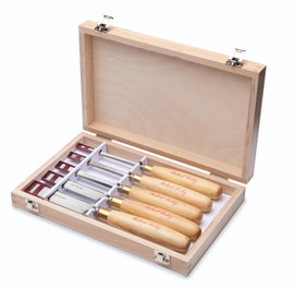Robert Sorby 5166DBS - Bevel Edge Chisel Boxwood Handle 5 Piece Set in Wooden Box