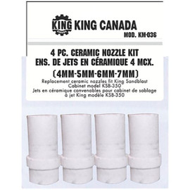 King Canada KM-036 - 4 pc. Replacement ceramic nozzles for KSB-110N-9 & KSB-350