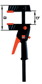 Bessey DUO30-8 - Clamp, one hand, DuoKlamp Series, 3 1/4 In. x 12 In., 260 LB