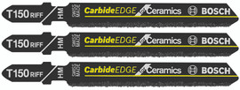 Bosch T150RF3 - Jig Saw Blade, T-Shank, 3 pc. 3-1/4 In. 50 Grit Carbide Edge for Ceramics