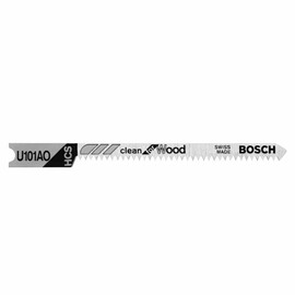 Bosch U101AO - Jig Saw Blade, U-Shank, 5 pc. 3-1/4 In. 20 TPI Clean for Wood