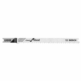 Bosch U101B - Jig Saw Blade, U-Shank, 5 pc. 3-5/8 In. 10 TPI Variable Pitch Clean for Wood