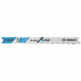 Bosch U118AF - Jig Saw Blade, U-Shank, 5 pc. 2-3/4 In. 17-24P TPI Flexible for Metal