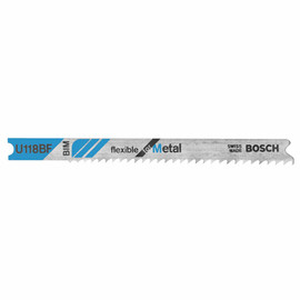Bosch U118BF - Jig Saw Blade, U-Shank, 5 pc. 3-1/8 In. 11-14 Progressive TPI Flexible for Metal