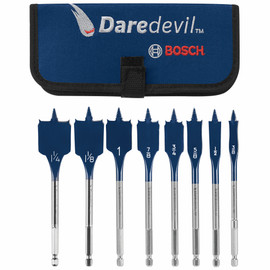 Bosch DSB5008P - Daredevil Standard Spade Bit Set in Pouch, Pkg/8