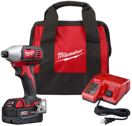 Milwaukee 2656-21P -  M18 18V Lithium-Ion Cordless 1/4-Inch Hex Impact Driver Kit with One 3.0Ah Battery, Charger & Bag