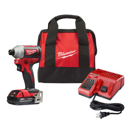 Milwaukee 2850-21P - M18 18V Lithium-Ion Compact Brushless Cordless 1/4-Inch Impact Driver Kit W/ (1) 2.0 Ah Battery