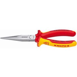 Knipex 2618200SBA - 8'' Snipe Nose Side Cutting Pliers- 1,000V Insulated