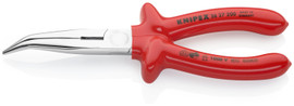 Knipex 2627200 - 8'' Angled Long Nose Pliers w/ Cutter-1,000V Insulated