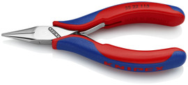 Knipex 3522115 - 4.5'' Electronics Pliers-Half Round Tips, Comfort Grip