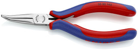 Knipex 3582145 - 5.75'' Electronics Pliers-Angled, Half Round Tips, Comfort Grip