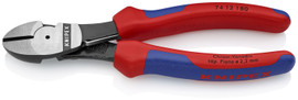 Knipex 7412180 - 7 1/4'' High Leverage Diagonal Cutters w/opening spring - Comfort Grip