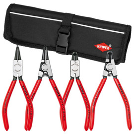 Knipex 9K001952US - 4 Pc Circlip "Snap-Ring" Set In Pouch Straight & 90 Degree