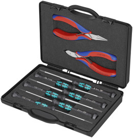 Knipex 002018 - 8 Pc ESD Tool Set In Case With Foam