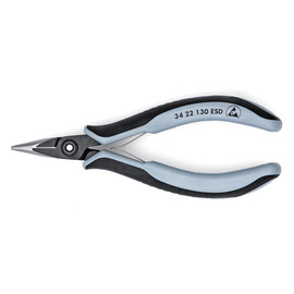 Knipex 3422130ESD - 5.25'' Precision Electronics Pliers-Half Round Tips, ESD Handles
