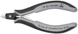 Knipex 7922120ESD - 4.75'' Precision Electronics Diagonal Cutters-ESD-Comfort Grip