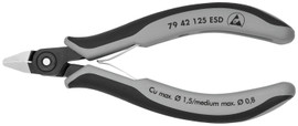 Knipex 7942125ESD - 5'' Precision Electronics Diagonal Cutters-ESD-Comfort Grip