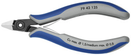 Knipex 7942125 - 5'' Precision Electronics Diagonal Cutters-Comfort Grip