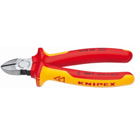 Knipex 7008160SBA - 6 1/4'' Diagonal Cutters-1,000V Insulated