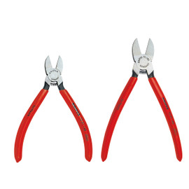 Knipex 9K008090US - 2 Pc Flush Cutter Set in a Pouch (72 01 140 and 72 01 180)