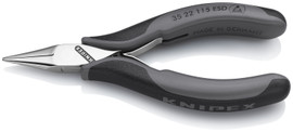 Knipex 3522115ESD - 4.5'' Electronics Pliers-Half Round Tips, ESD Handles