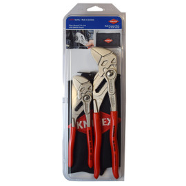 Knipex 9K0080109US - 2 Pc Pliers Wrench Set With Keeper Pouch (86 03 180, 86 03 250 & 9K 00 90 12 US)