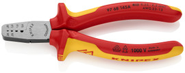 Knipex 9768145A - 5 3/4'' Crimping Pliers for End Sleeves (Ferrules)-1,000V Insulated