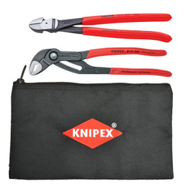 Knipex 9K0080115US - 2 Pc Pliers Set With Keeper (87 01 250, 74 01 250, 9K 00 19 12 US)